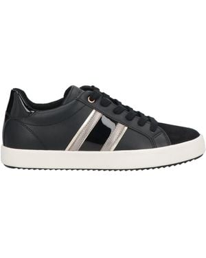Geox Suede Leather Lace-Up Sneakers - Black