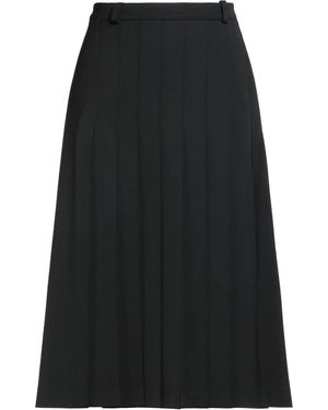Semicouture Midi Skirt Polyester, Virgin Wool, Elastane - Black
