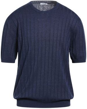 Boglioli Midnight Sweater Linen, Cotton - Blue