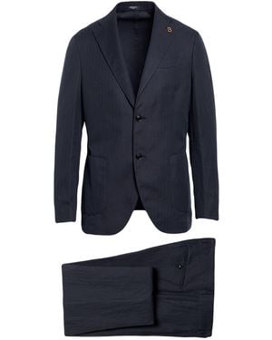 BRERAS Milano Midnight Suit Cotton, Linen - Blue
