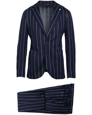 L.B.M. 1911 Suit Virgin Wool, Cotton - Blue