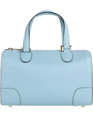 Valextra Babila Mini -- Sky Handbag Calfskin - Blue