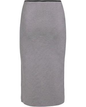 Roberto Collina Midi Skirt Wool, Elastane - Gray