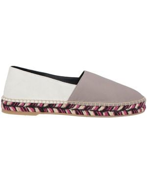 Off-White c/o Virgil Abloh Leather Espadrilles With Canvas Detailing - Grey