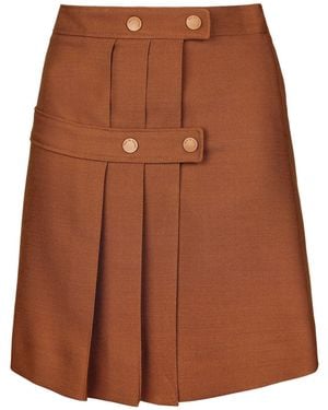 See By Chloé Skirt Midi Skirt Polyester, Wool, Elastane - Brown