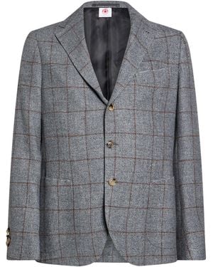 Luigi Borrelli Napoli Blazer Virgin Wool, Silk, Linen - Grey