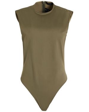 Mugler Military Bodysuit Polyamide, Elastane - Green