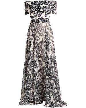 GIADA CURTI Maxi Dress Polyester, Polyamide - White