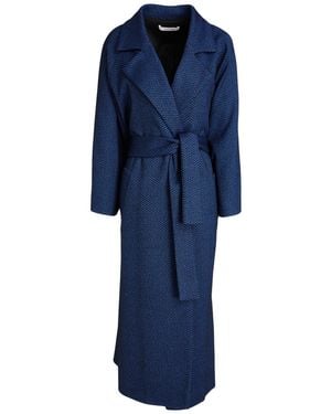 Liviana Conti Coat Polyester, Cashmere, Polyamide - Blue