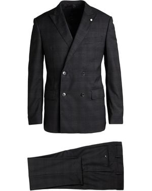 Luigi Bianchi Suit Wool - Black