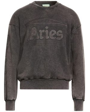 Aries Charcoal Sweatshirt Cotton - Gray