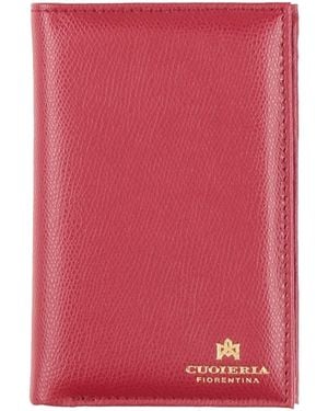CUOIERIA FIORENTINA Wallet Leather - Red