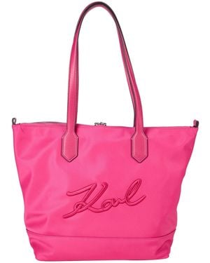 KARL LAGERFELD Handbag Recycled Polyamide, Polyurethane - Pink