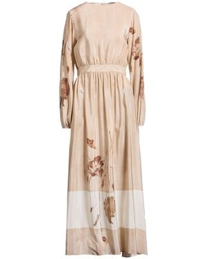 Eleventy Maxi Dress Silk - Natural