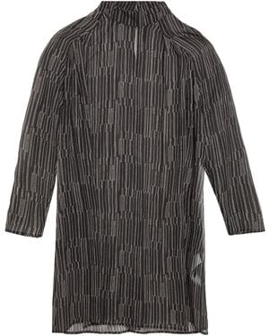 Manila Grace Mini Dress Polyester - Gray