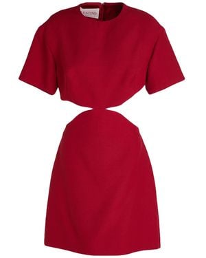Valentino Garavani Mini Dress Virgin Wool, Silk - Red
