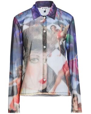 Sunnei Azure Shirt Polyamide, Elastane - Blue