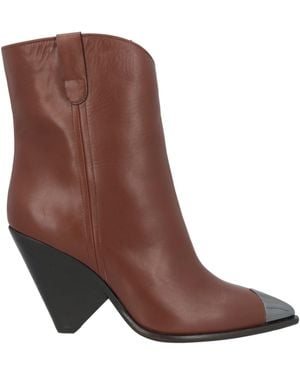 The Seller Tan Ankle Boots Leather - Brown