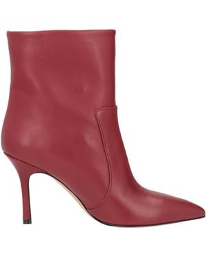The Seller Burgundy Ankle Boots Leather - Red