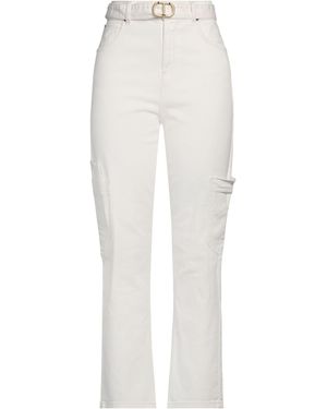 Twinset Pants Cotton, Elastane - White