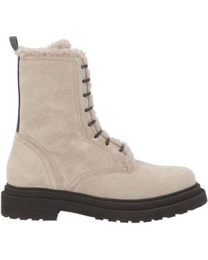 Brunello Cucinelli Light Ankle Boots Leather - Natural