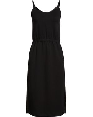 EA7 Midi Dress Viscose, Polyester, Elastane - Black