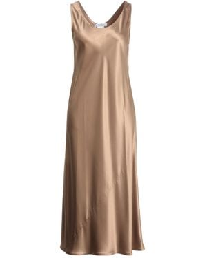 Max Mara Sand Midi Dress Silk - Natural