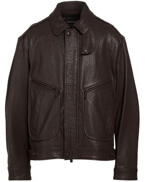 Emporio Armani Jacket Lambskin - Brown