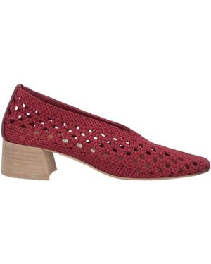 Miista Burgundy Court Shoes Textile Fibres - Red