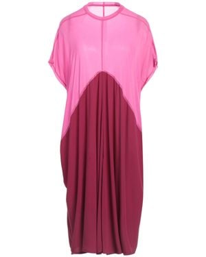 Rick Owens Midi Dress Cupro, Elastane, Acetate, Silk - Pink