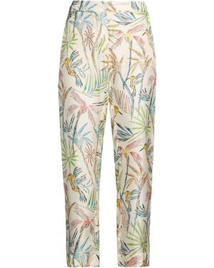 La Prestic Ouiston Ivory Pants Silk - White