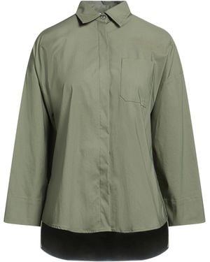RUE DU BAC Military Shirt Cotton, Polyamide, Elastane - Green