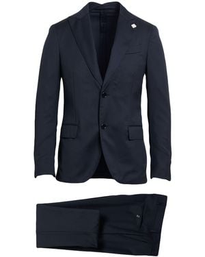 Lardini Midnight Suit Wool - Blue