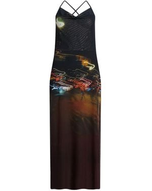 Isabel Benenato Maxi Dress Polyamide, Elastane - Black
