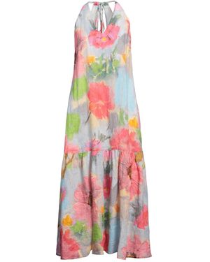 120% Lino Maxi-Kleid - Weiß