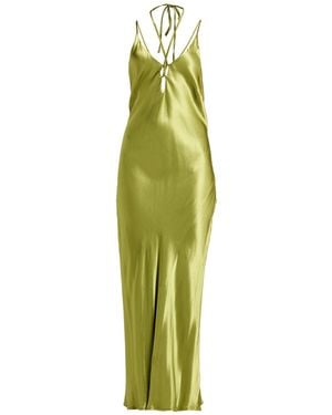 SOLOTRE Maxi Dress Viscose - Green
