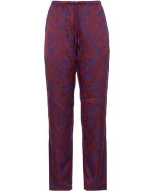 Dries Van Noten Pants Viscose, Acetate - Purple