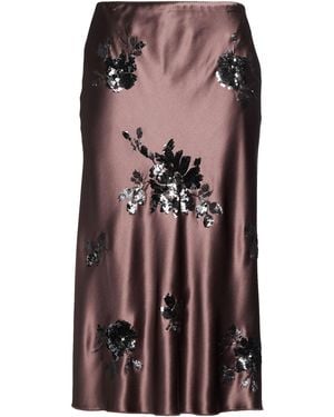 ERMANNO FIRENZE Midi Skirt Viscose - Brown
