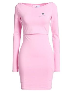 Chiara Ferragni Mini Dress Cotton, Elastane - Pink