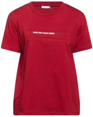 Patrizia Pepe Brick T-Shirt Cotton - Red
