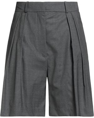 Rohe Charcoal Shorts & Bermuda Shorts Virgin Wool, Elastane - Gray