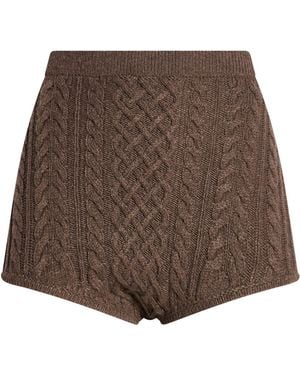 DES_PHEMMES Shorts & Bermuda Shorts Polyamide, Wool, Viscose, Cashmere, Polyester - Brown