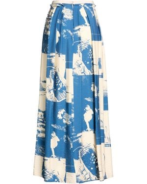 Alysi Chocolat Maxi Skirt Viscose, Polyamide - Blue