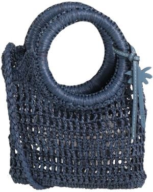 Manebí Handbag Natural Raffia - Blue