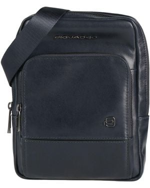 Piquadro Cross-Body Bag Leather - Blue