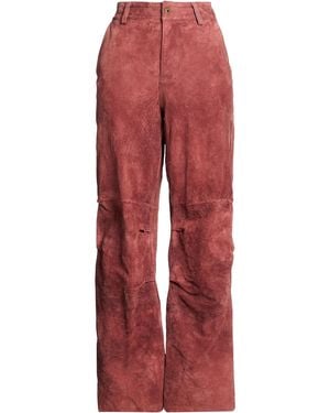 Salvatore Santoro Pants Ovine Leather - Red
