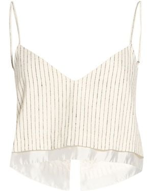 forte_forte Ivory Top Wool, Polyester, Viscose - White