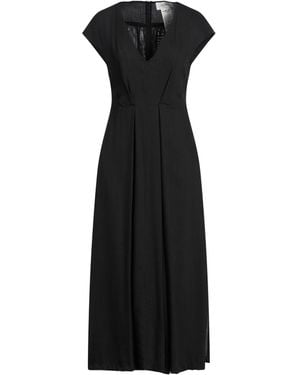 Sportmax Ramie Viscose Flared Midi Dress - Black