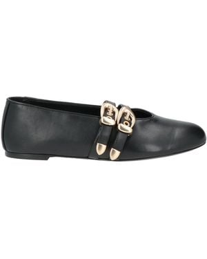 Stuart Weitzman Ballet Flats Leather - Black