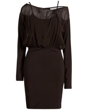 Twinset Mini Dress Viscose, Elastane, Silk - Black